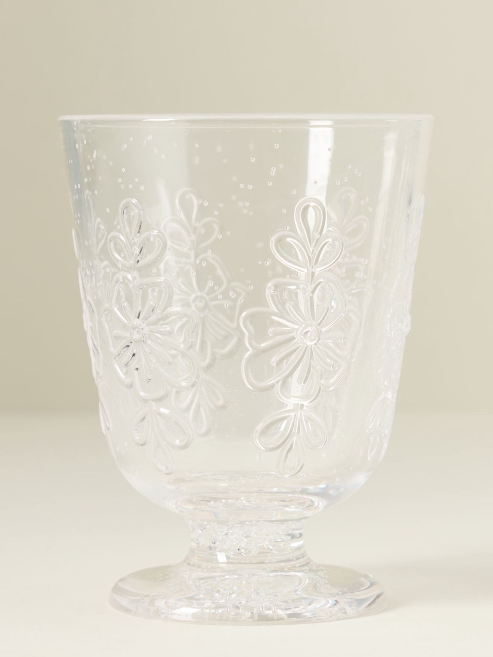 Anthropologie Marta Acrylic Goblets, Set of 2 Drinking glasses Clear new in box
